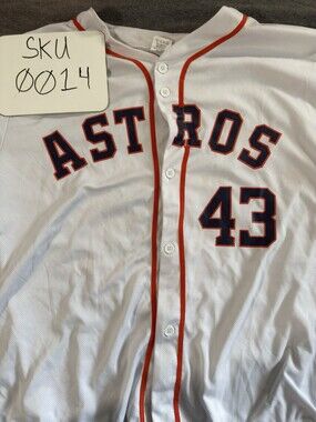 Houston Astros Jersey Mens XL MLB Baseball 2022 Champions Patch McCullers 43